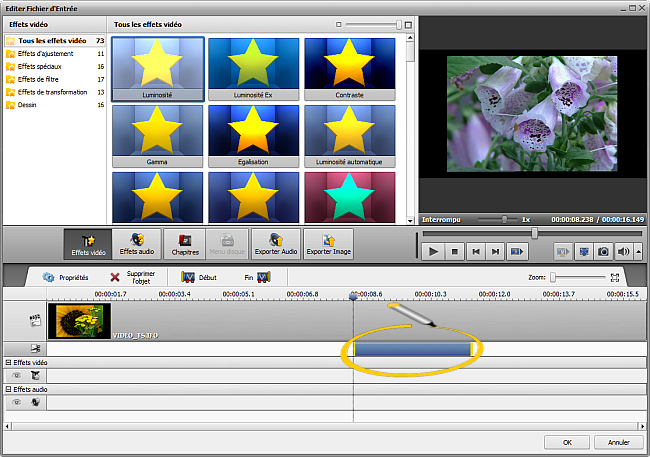 Comment supprimer une partie inutile d'un fichier vidéo et le convertir dans un autre format? Etape 4