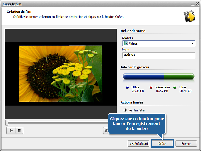 Comment enregistrer un projet et une vidéo dans AVS Video Editor? Etape 3