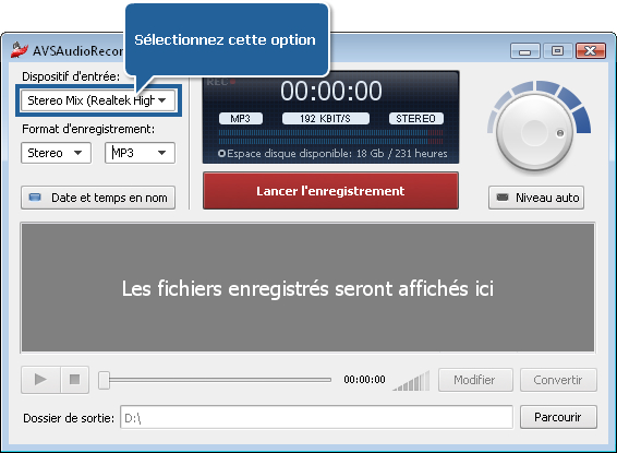 Comment enregistrer de l'audio en utilisant Stereo Mix? Etape 2