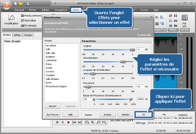 Comment éditer les canaux individuels avec AVS Audio Editor? Etape 5