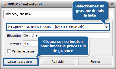 Comment convertir un fichier AVI en DVD? Etape 8