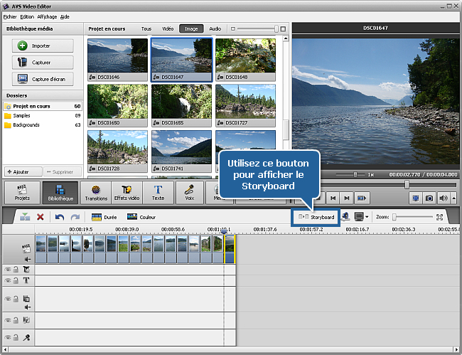 Comment créer un diaporama en utilisant AVS Video Editor? Etape 1