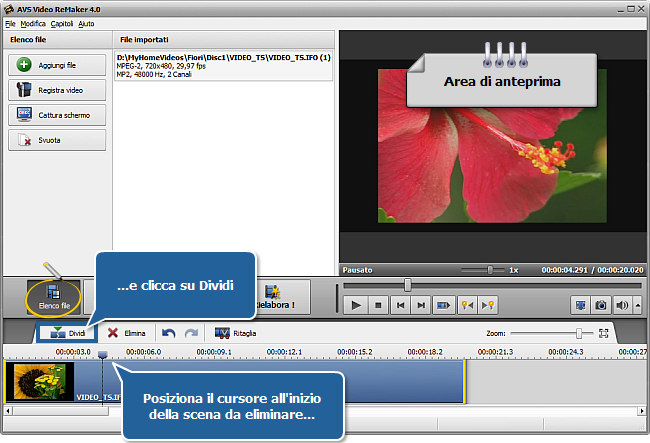 Come elaborare un video DVD personale usando AVS Video ReMaker? Passo 4