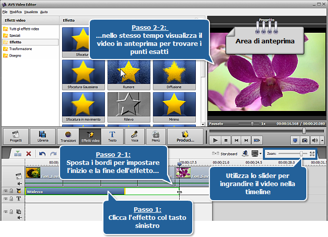 Come restaurare il video sfocato usando AVS Video Editor? Passo 2
