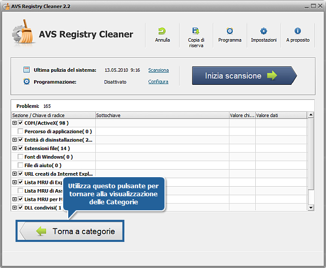 Come correggere gli errori del PC con AVS Registry Cleaner? Passo 4