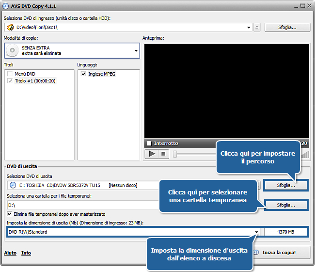 Come copiare un DVD su DVD e comprimere un DVD9 su un DVD5? Passo 4