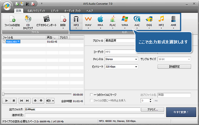 How to extract audio from a video file with AVS Audio Converter? Step 4